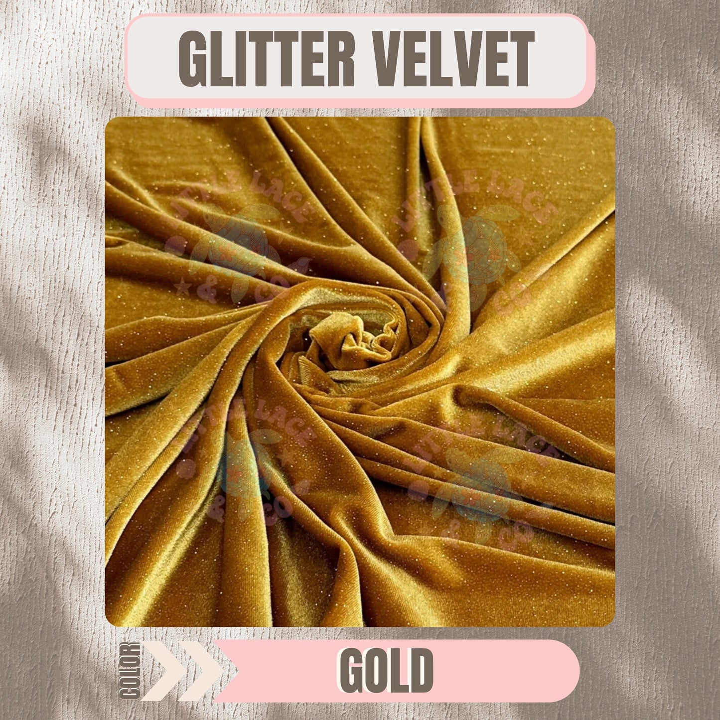 Gold Glitter Velvet