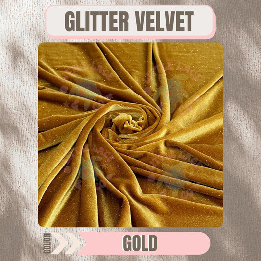 Gold Glitter Velvet