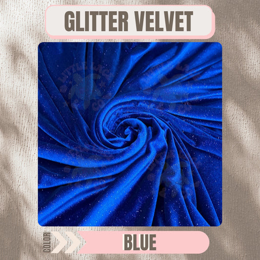 Blue Glitter Velvet