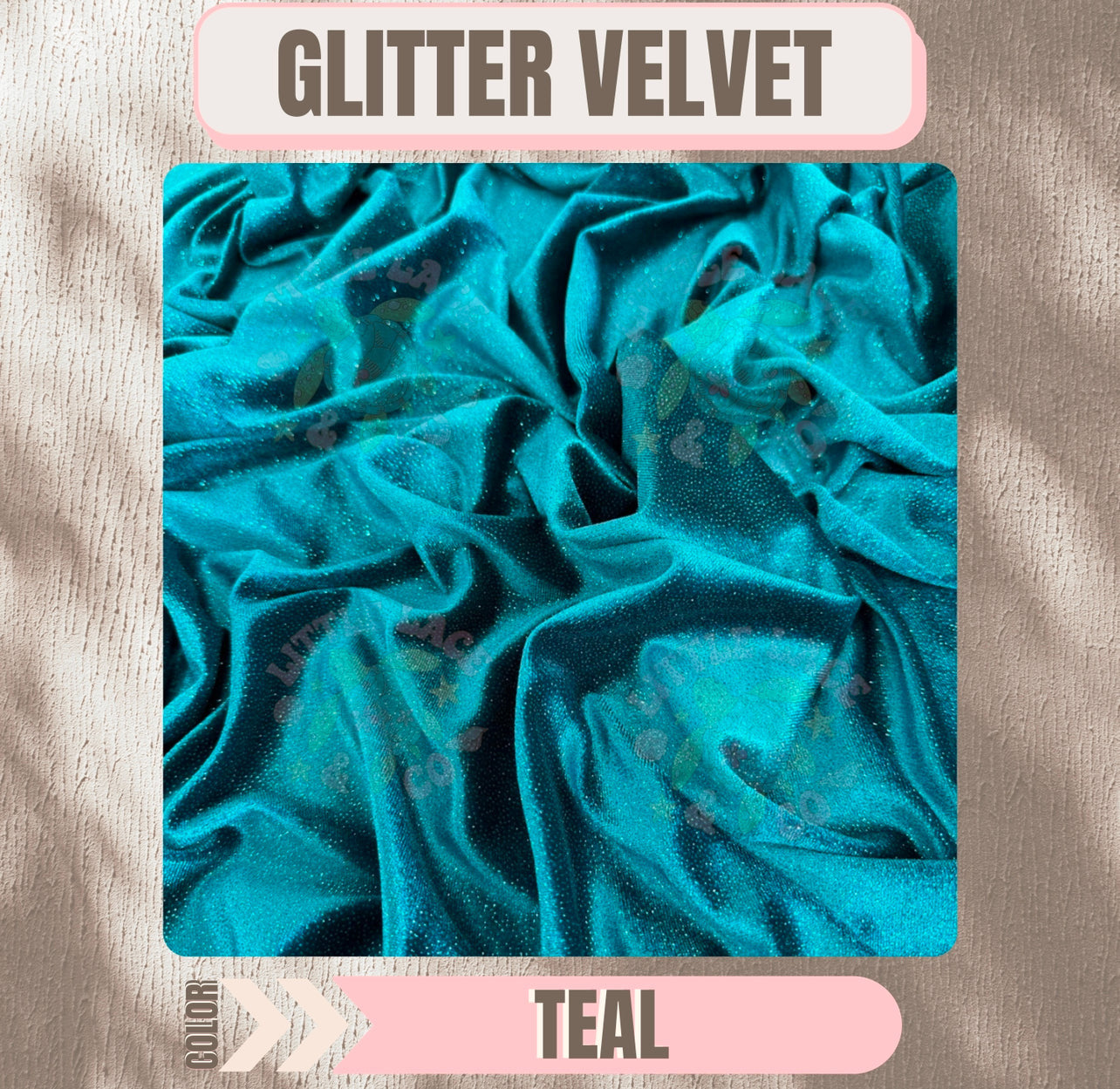 Teal Glitter Velvet