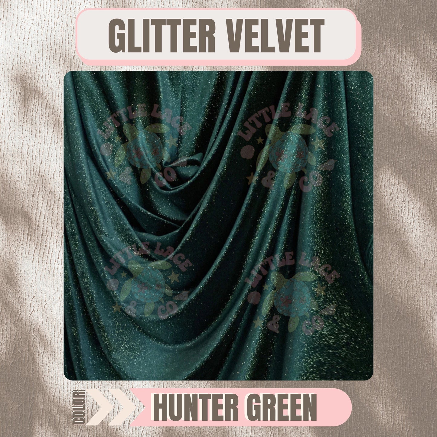 Hunter Green Glitter Velvet